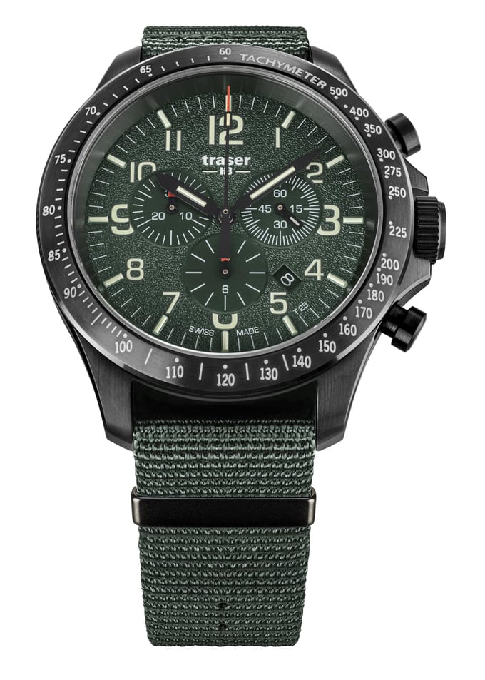 Tracer P67 Officer Pro Chrono 109463 Heren Groen groen