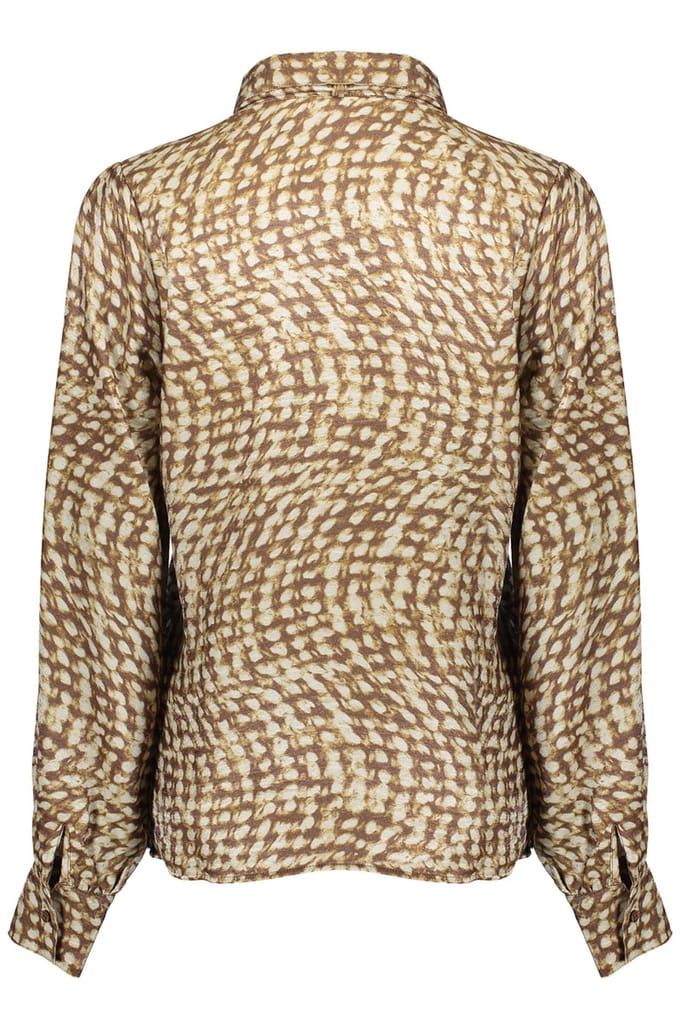 Geisha Blouse Brown/sand Größe: M | Longsleeves Outlet | Damen | Braun