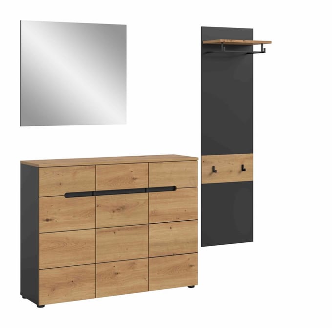 Canu kledingkastcombinatie Artisan NB basaltgrijs NB - 37x180x190cm