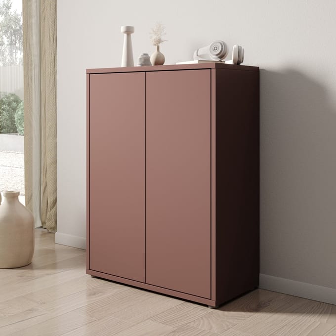 Meubella - Amber - Schoenenkast - Terracotta - 75x35x99 cm