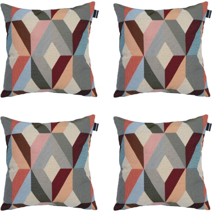 Madison - Sierkussen Madison Home - Multikleur - 45x45x10cm - Set van 4
