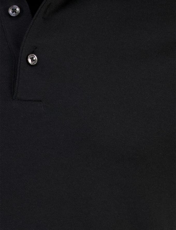 Zwart poloshirt Boss Black H-pack korte mouw pique 3-knoops