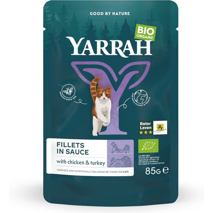 Yarrah Bilogische Filets met Kalkoen in saus - 85 gram