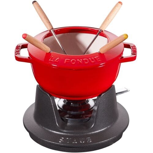 STAUB SPECIALITIES - Fondue set - Ø 160mm - Gietijzer - Kersenrood