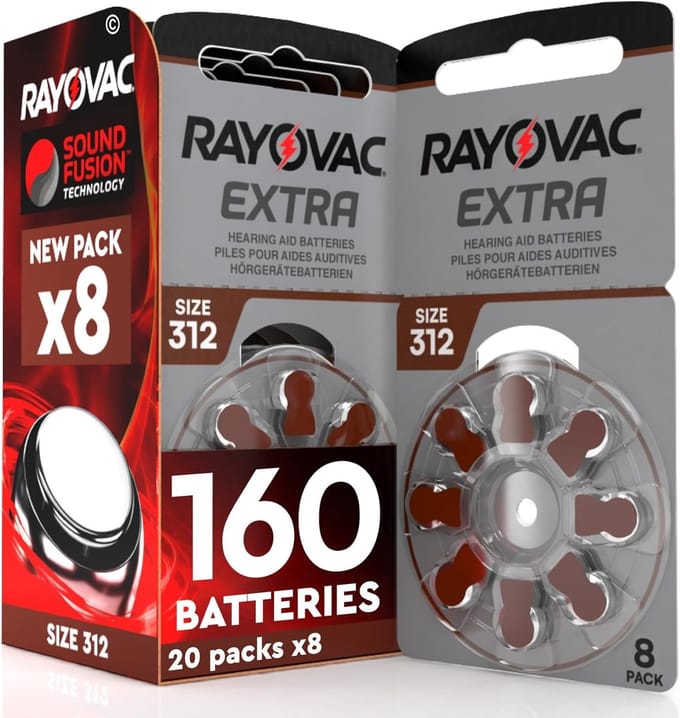 Rayovac Extra Advanced 312 Hoorbatterijen PR41 Bruin – 160 Stuks