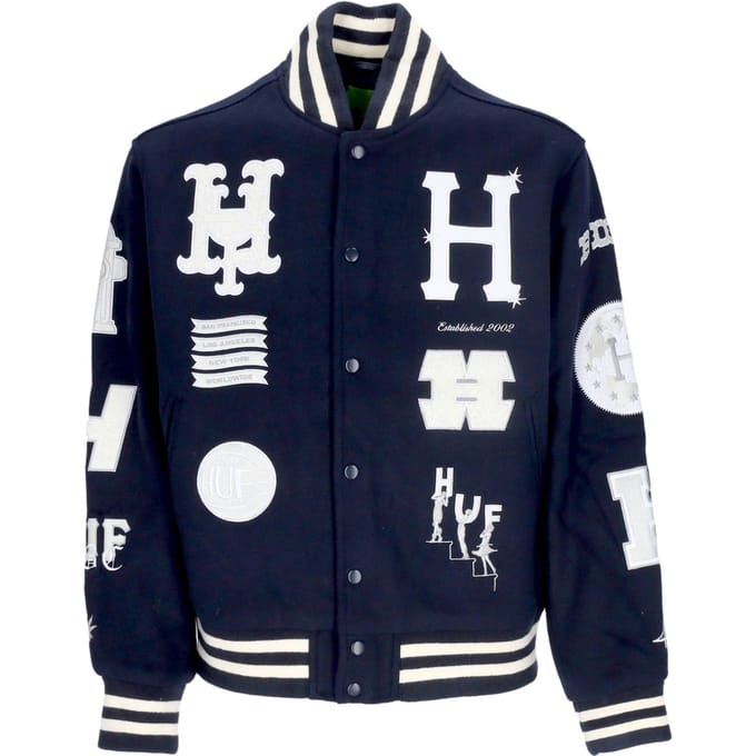 20 Year Classic H Varsity Jacket Collegejack voor heren, marineblauw