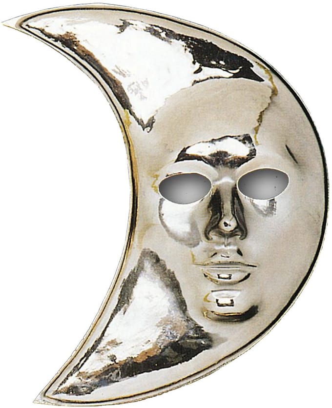 Carnival Toys Verkleedmasker Halve Maan Zilver One-size