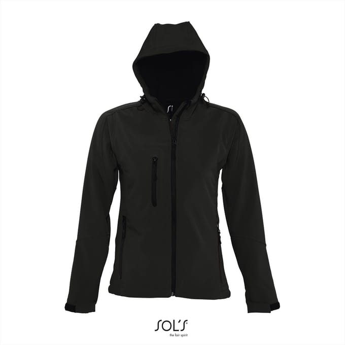 SOL'S Women´s Hooded Softshell Jacket Replay L849 - Black - M
