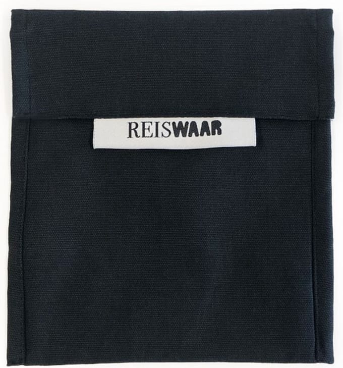 ReisWAAR - Herbruikbaar boterhamzakje XL -Zwart