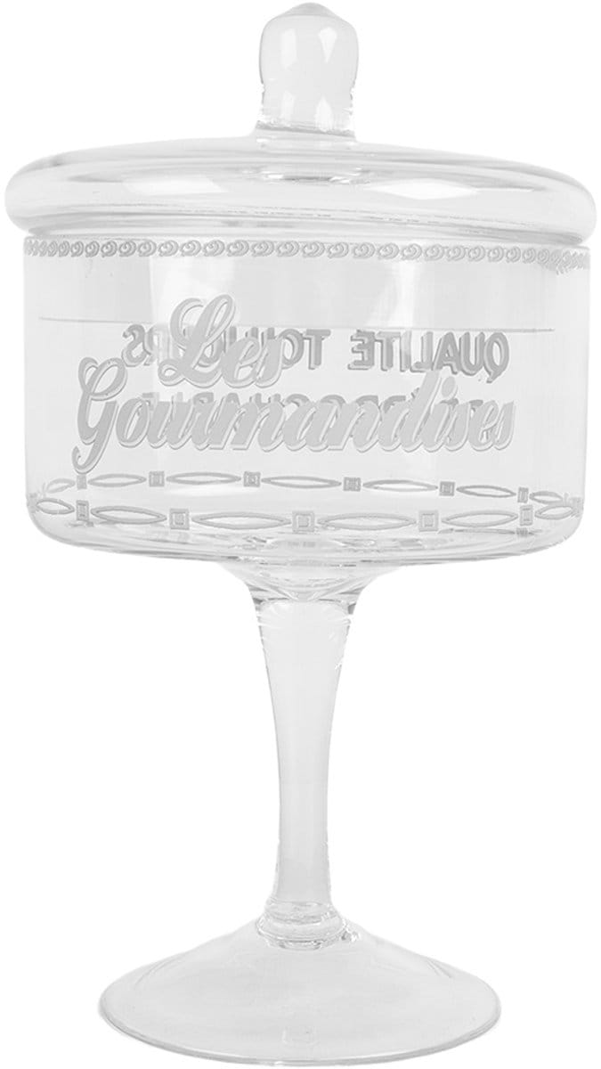 Clayre & Eef Voorraadpot Ø 13x24 cm Transparant Glas