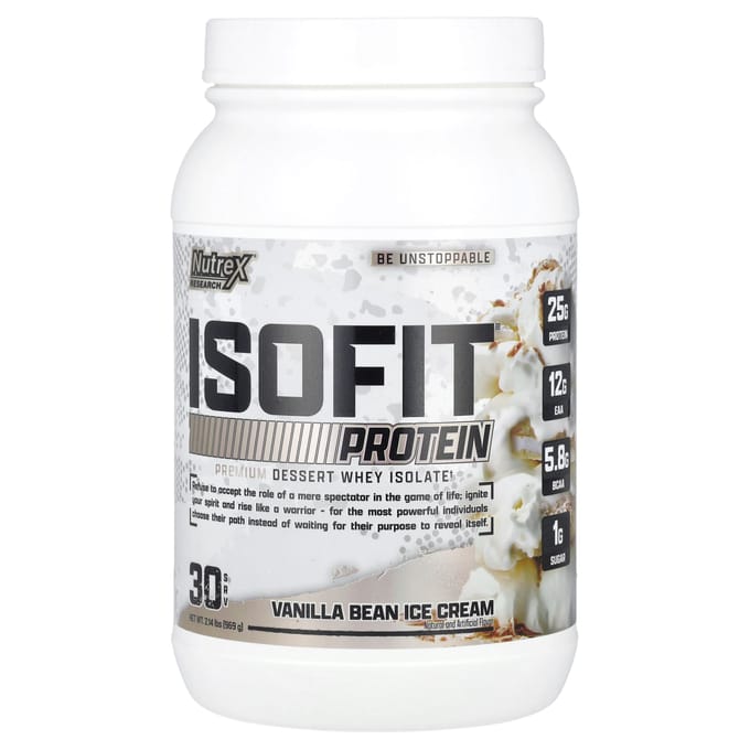 Nutrex Research, IsoFit® Eiwit, Vanilleboonijs, 2,14 lb (969 g)