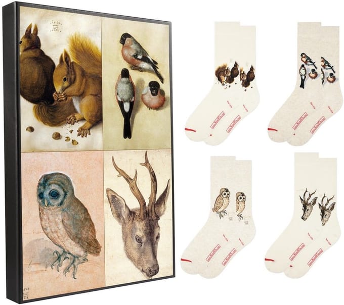 Albrecht Dürer - Gift Box with 4 Pairs of Socks 40-46