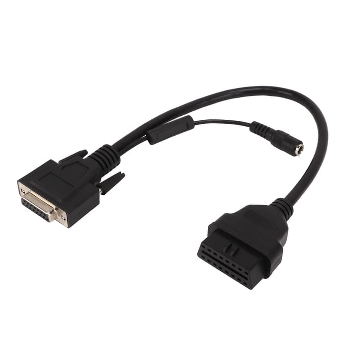 Câble d'Adaptation OBD I avec Interrupteur 16 broches Mâle vers 15 broches Femelle Câble de Conversion Bluetooth black