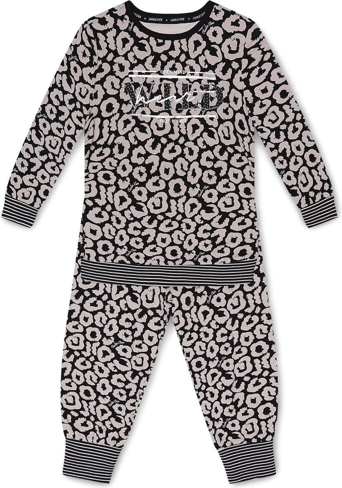 Charlie Choe meiden pyjama Wild Heart Pink Black