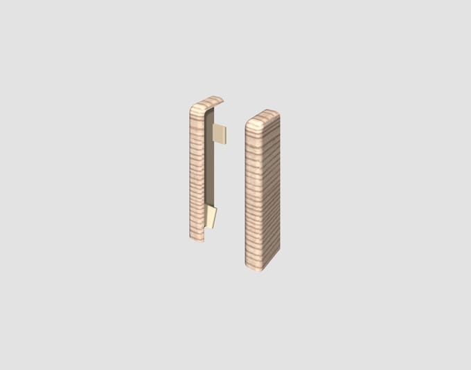EGGER eindelement voor plinten van 6 cm KUBUS Essen beige