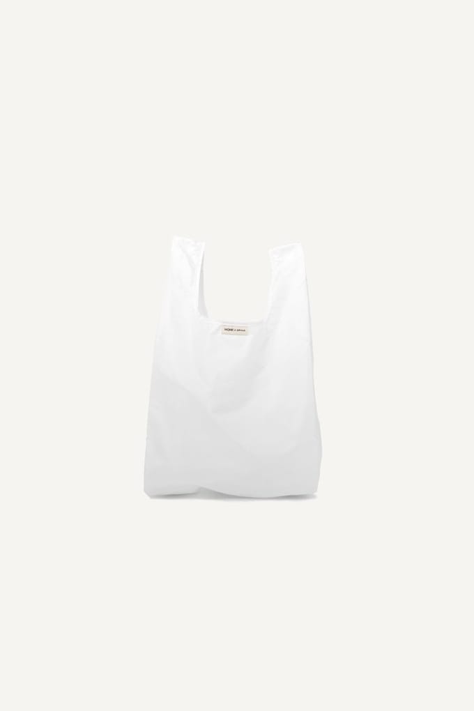 Monk bag • Shopper • Nylon • White - 30 x 55 cm
