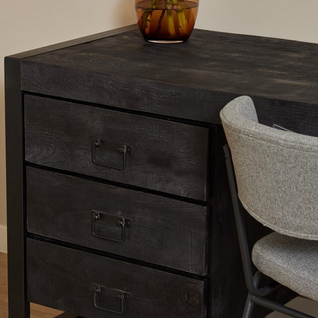 Starfurn - Bureau Boaz - Zwart - 58x145x74 cm