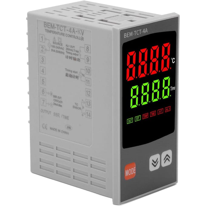 PID Temperatuurregelaar 7 Segment LED Display PID Thermostaatregelaar voor Industriële Apparatuur black