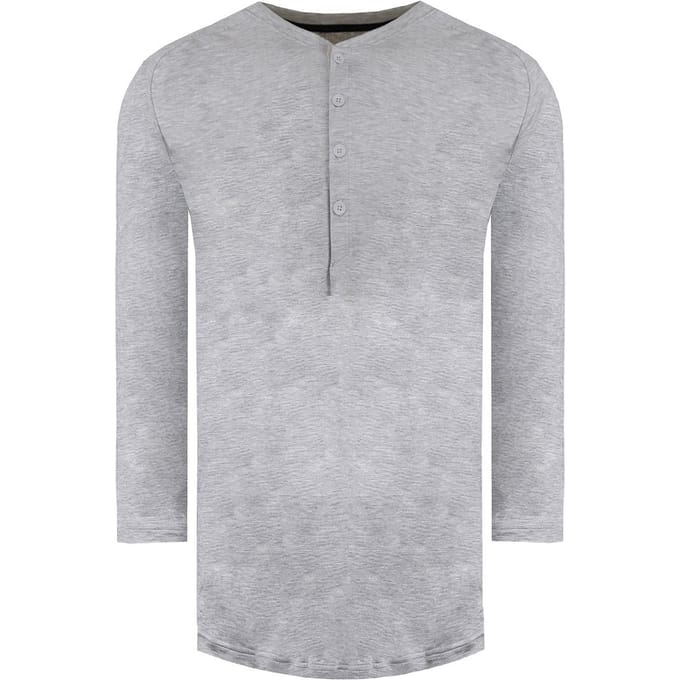 Under Armour Recovery Sleepwear Heren Grijs Henley Top