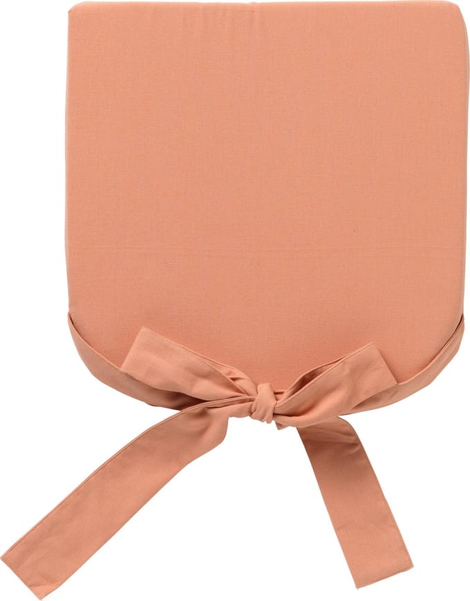 Dutch Decor - JAVA - stoelkussen 40x40 cm - 100% katoen - met lint - Muted Clay - roze - Zitkussen