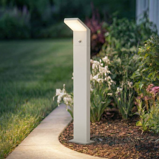 Arcchio LED tuinpadverlichting Yolena, sensor, 100 cm, wit, IP54