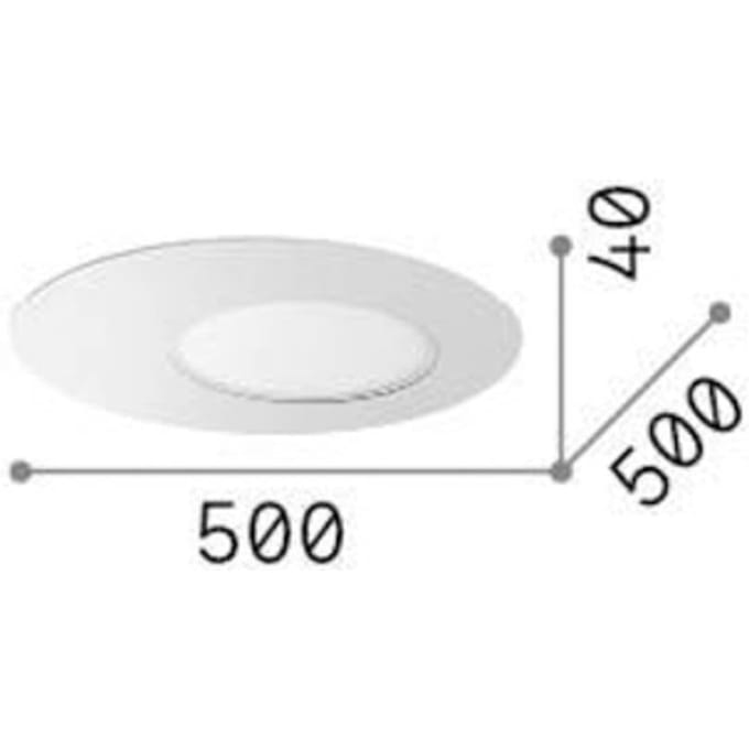 Ideal Lux plafondlamp Iride, wit, Ø 50 cm, metaal