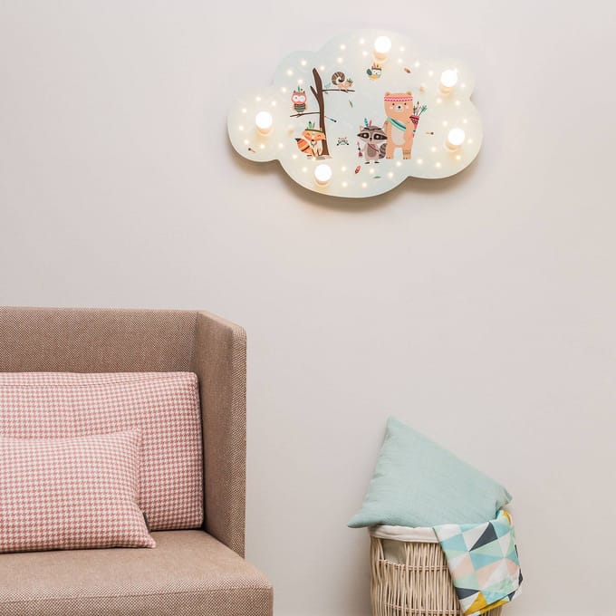 Elobra Plafondlamp Little Indians beeldwolk, mint