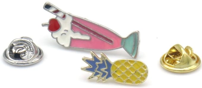 Pins set van 2 - Sorbet en ananas - 90's summer vibes - Damesdingetjes