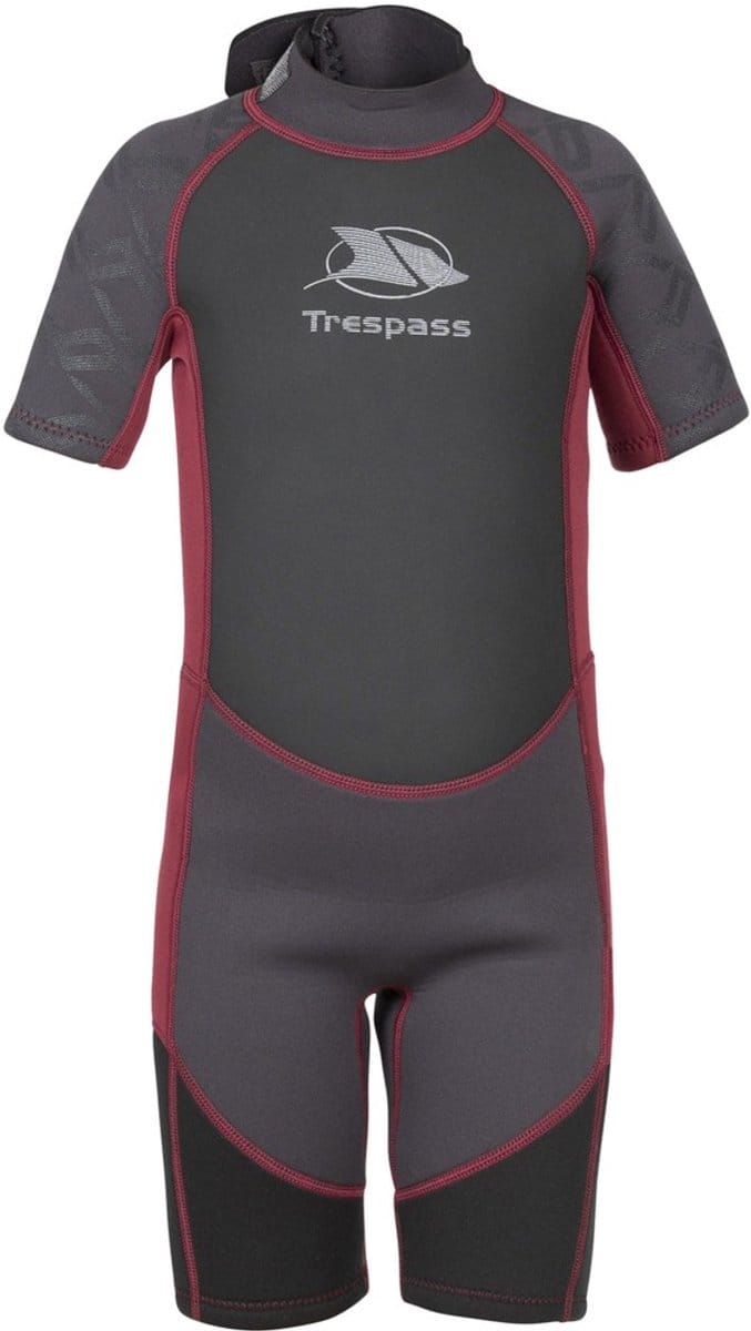 Trespass Kinder Badeeinteiler Milo - Kids 3Mm Short Wetsuit Black-5/6