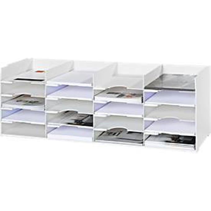 Sorteerstation, wit, 20 vakken voor formaten A4, B 897 x D 304 x H 313 mm