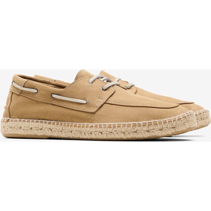 No Label X Abarca Suede Boat Shoe Camel Taglia: 41 | Scarpe Eleganti Outlet | Uomo | Marrone