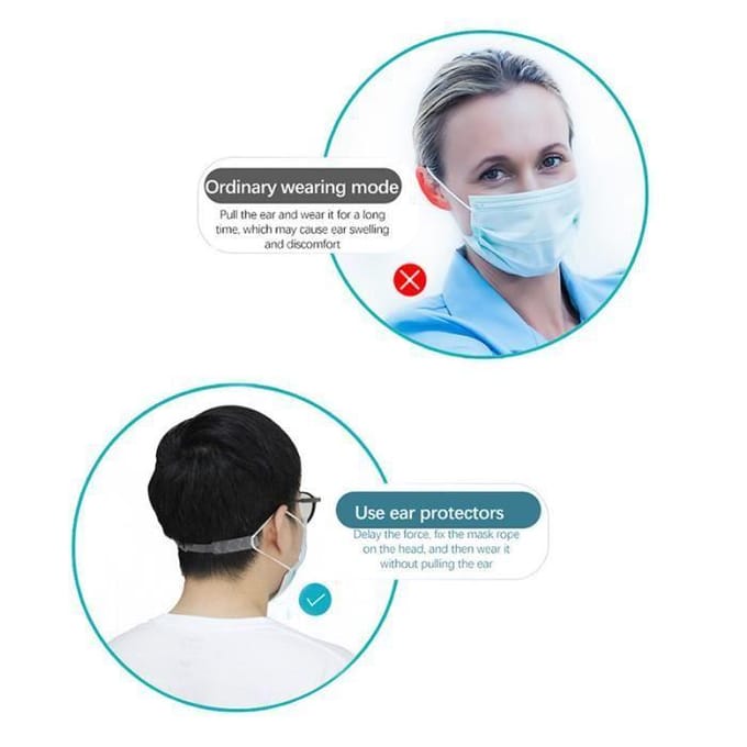 Maskeraccessoire - Set van 20 - Verstelbaar - Comfortabel - Hypoallergeen zwart