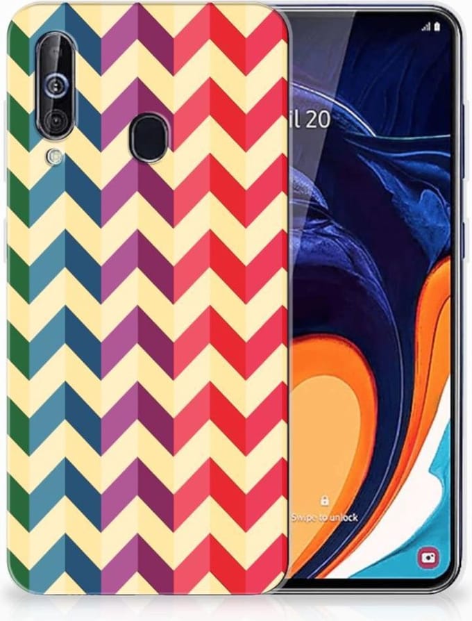 Samsung Galaxy A60 TPU bumper Zigzag Multi Color