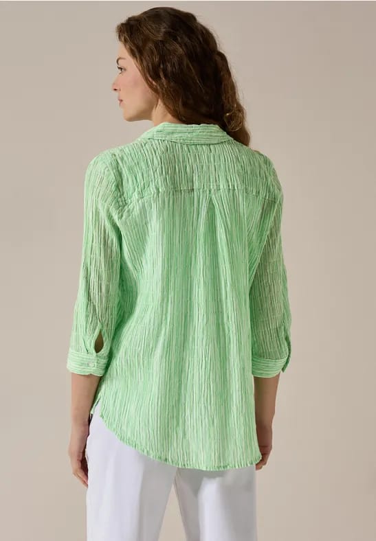 Gestreepte seersucker blouse