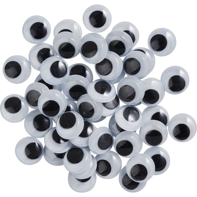 VBS Wiebeloogjes om op te plakken "Rond", 12 mm, 50 stuks