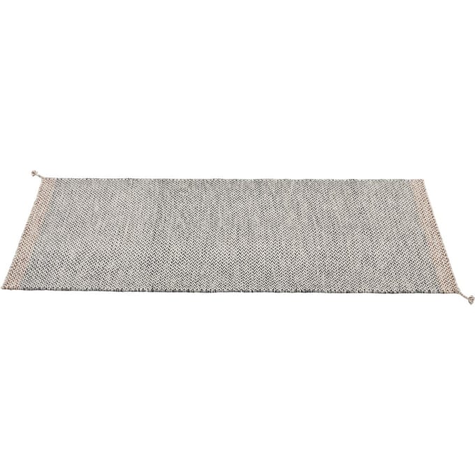 Muuto Ply vloerkleed - zwart-wit - 80 x 200 cm