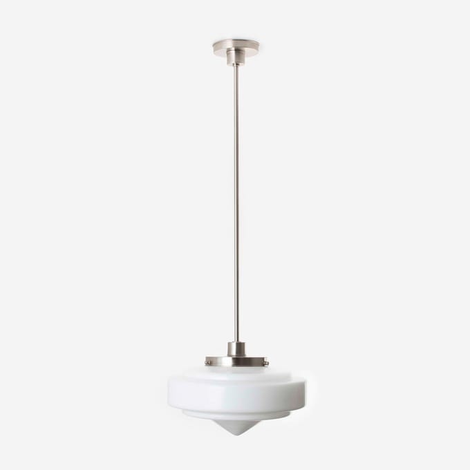 Hanglamp Pointy Stairs 20's Matnikkel - Art Deco Trade