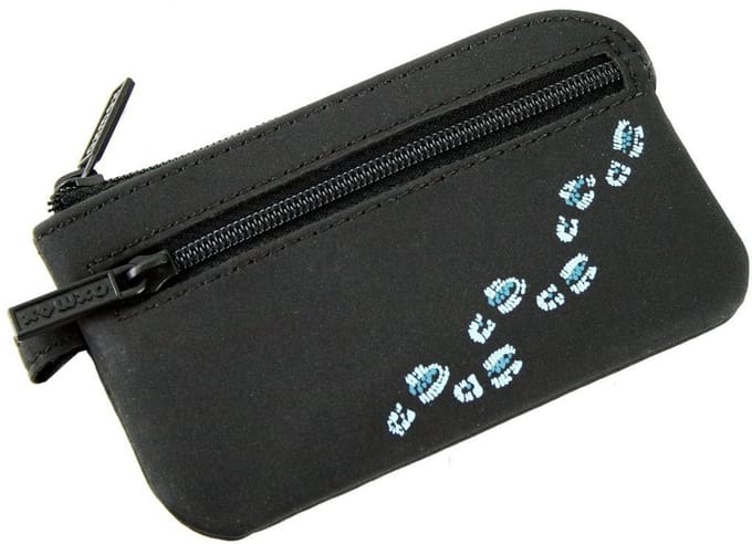 oxmox sleutelgeval New Cryptan Keyholder Footsteps Print Cyan Black zwart