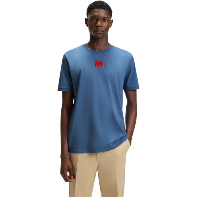 Hugo Diragolino T-shirt voor heren met logo op de borst (Medium Blauw)