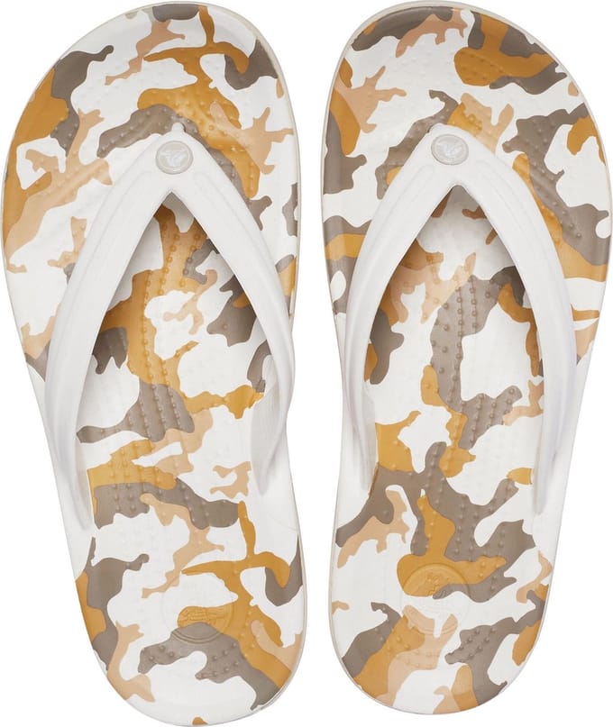 Crocs Slippers - Maat 43/44 - Unisex - wit - bruin - beige
