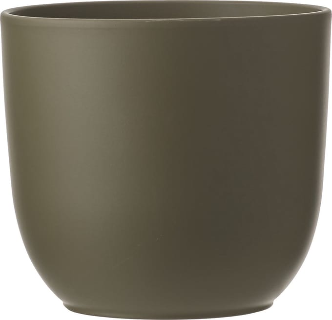 Mica Decorations Bloempot - groen - mat - keramiek - 19 x 18 cm plantenpotten