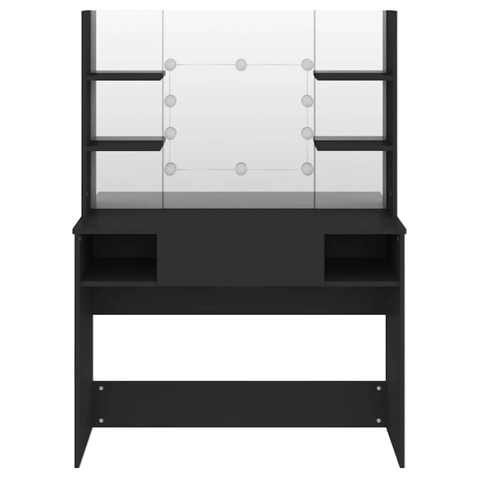 vidaXL - Kaptafel - met - LED-verlichting - 100x40x135 - cm - MDF - zwart