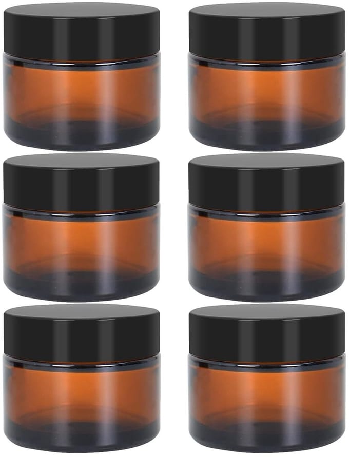 Dailygoods- Crèmepotjes 6 x 50 ml - Glazen Potjes - Cosmetica