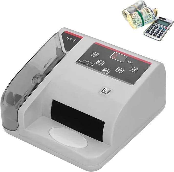 Geld Tellen Machine - Bill Teller - Efficiënt Geld Verwerken - Valse Detectie - 600 Stuks Per Minuut - Zwart
