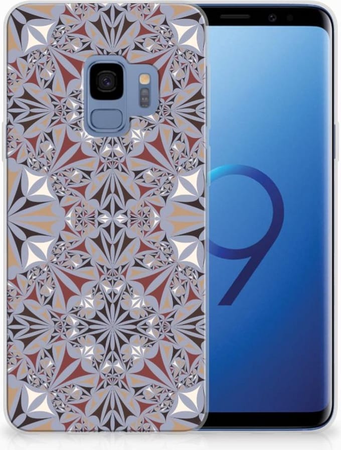Samsung Galaxy S9 TPU Siliconen Hoesje Flower Tiles