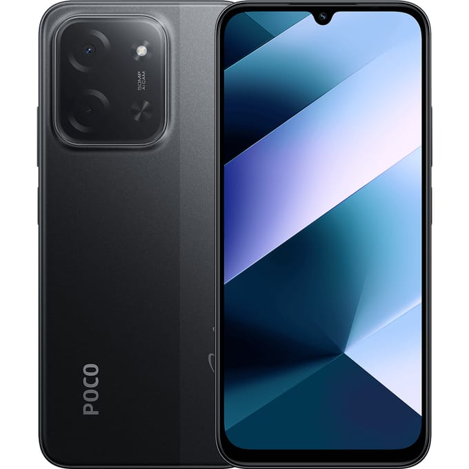 Xiaomi POCO C85 - 6 GB RAM - 128 GB - Zwart - Aangedreven door 33W snelladen - Grote batterij van 6000mAh (typ) - Indrukwekkend 6,9” display