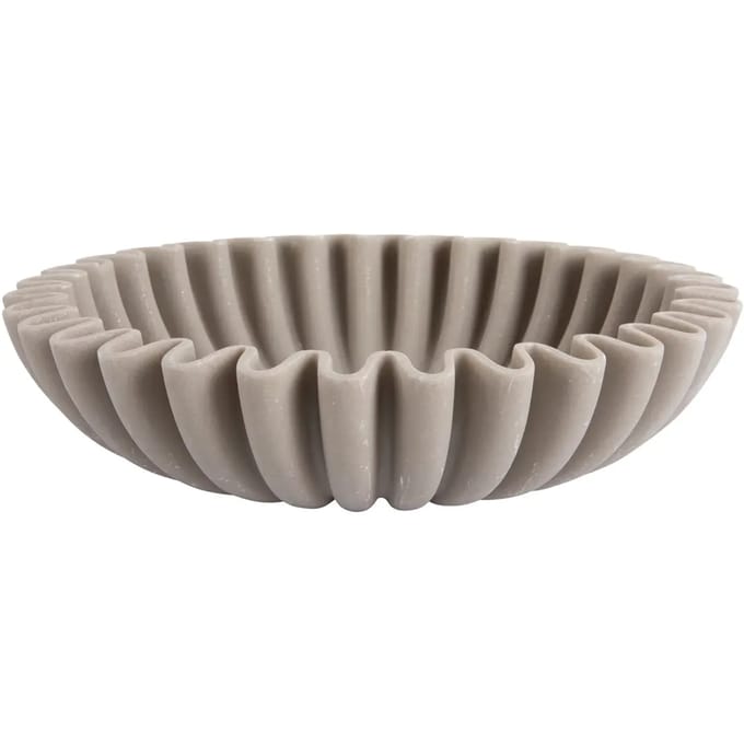 Present Time Schaal Wave - Lichtgrijze - Ø30cm - Polyresin - Scandinavisch - Woonkamer