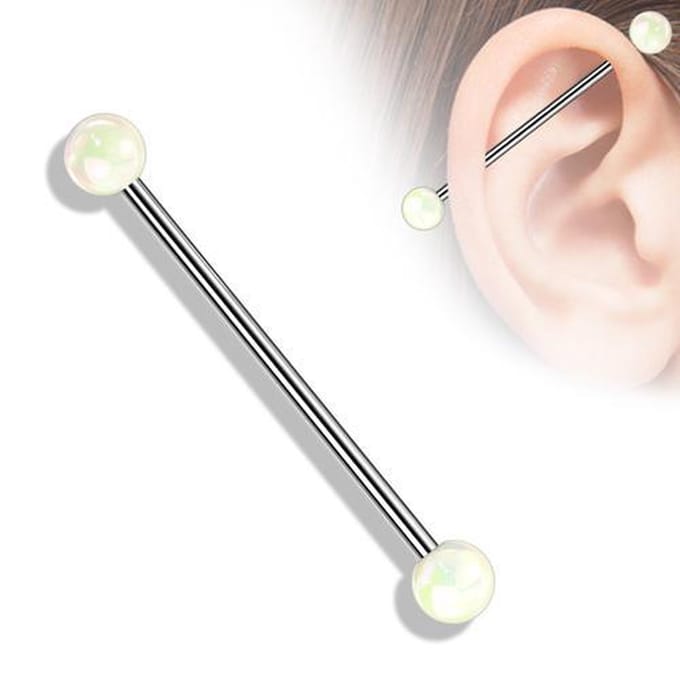 Industrial piercing parel - wit - LMPiercings