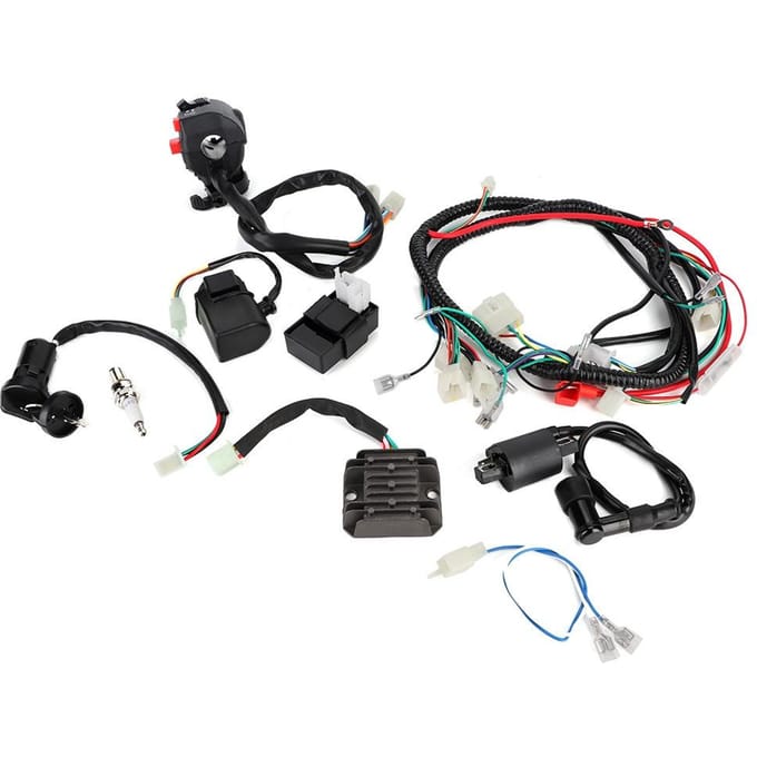 Elektrische Kabelboom Draad CDI Montage Accessoire voor ATV QUAD Bike 200 300cc zwart