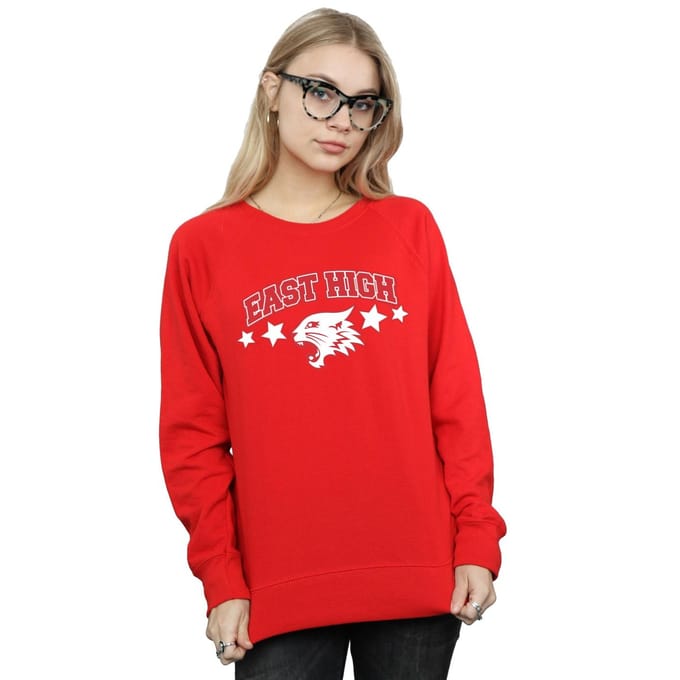 Disney Dames/Dames High School Musical The Musical Wildcat Stars Sweatshirt (Rood)